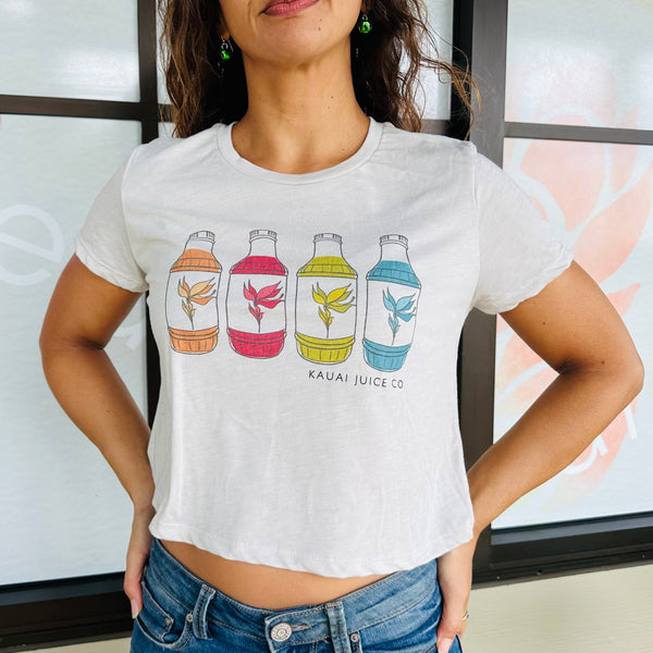 RAINBOW BOTTLE CROPPED TOP TEE